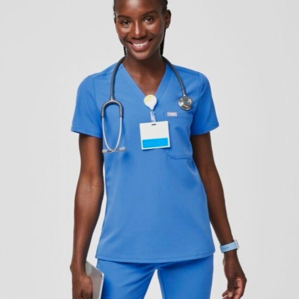 Capri Blue Small Catrina scrub top